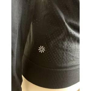 Athleta Black Seamless Hooded Performance Top Long‎ Sleeve Activewear Hoodie S thumbnail 3