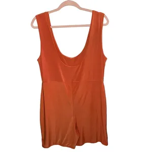 PrettyLittleThing Rust Orange‎ Romper Women's 14 Sleeveless Scoop Neck Flowy thumbnail 2