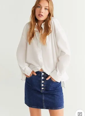Mango Button denim miniskirt thumbnail 4