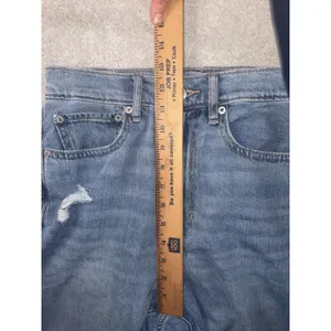 American Eagle High Rise Baggy Jean Blue Women's Jeans‎ Size 6 Distressed thumbnail 7
