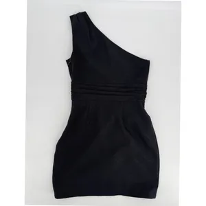 NBD Danny Mini Dress Size XS Black One Shoulder Ruched‎ Sheath Cocktail Party thumbnail 7