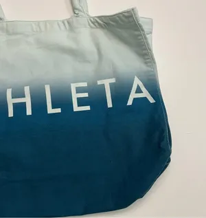 Athleta Tote Bag Lightweight Beach Travel Gym Ombré Blue thumbnail 3