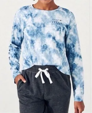 ✨Hollister Blue and white tie dye cropped sz large shirt✨ thumbnail 1