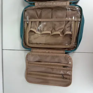 BAGSMART Large Hanging Toiletry Bag Quilted Teal Travel Cosmetic Case Organizer thumbnail 10