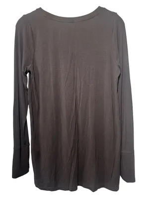 Aerie Offline Charcoal Jersey Stretch Lounge Long Sleeve Top thumbnail 7