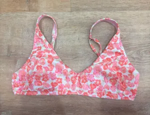 Hollister floral swim suit bikini top thumbnail 1
