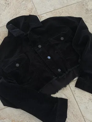 12th Tribe Crop Jacket Black Corduroy thumbnail 1