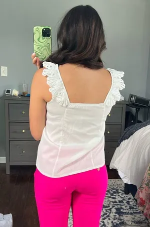 Lace White tank thumbnail 5