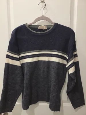 Vintage Canyon River Blues Striped Knit Sweater - Youth L (14-16) thumbnail 2