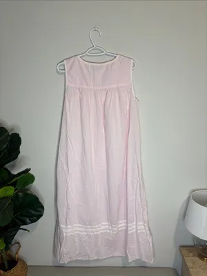 Eileen West Light Rosy Pink Sleeveless Midi Night Dress with Button Front thumbnail 6