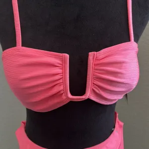 Pink 3 piece bikini set Size M thumbnail 3