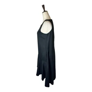 Maeve‎ Dress Women XS Black Linen Blend Asymmetric Hem Sleeveless Ismene Midi thumbnail 4