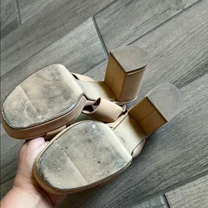 Tan Minimalist Sandals with Ankle Strap Size 6.5 thumbnail 8