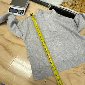Hippie Rose Heather Gray Quarter Snap Mock Neck Sweatshirt‎ Medium Athleisure thumbnail 12