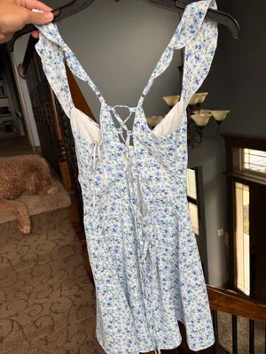 Hello Molly Print Of The Season Mini Blue Dress thumbnail 2