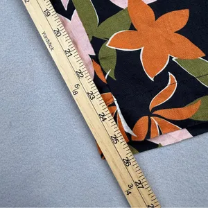 C&C California 100% Linen Floral Wide Leg Pants Pull On Resort M thumbnail 5