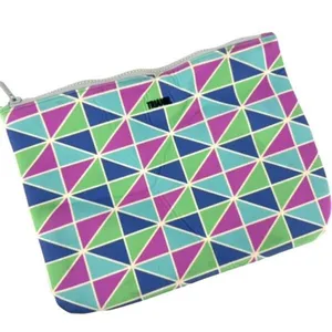 Triangl Nylon Boho Neoprene Zip Toiletry Swim Pouch‎ Bag Only Aztec Pink Blue thumbnail 1