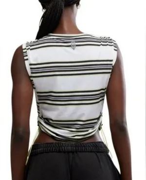 Free People Movement Women's Sport Mode Muscle Tank in Wave Stripe Black Combo size M NWT thumbnail 2