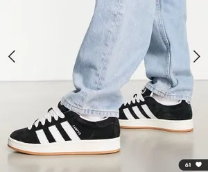 Adidas Originals Campus Shoes Sneakers in Black And White Stripe Mens 6 / W 7 thumbnail 1