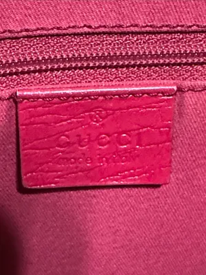 Gucci PVC GG Supreme Tote with Pink Leather Handles thumbnail 13