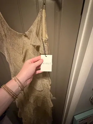 Mable Dress Gold Size M thumbnail 3