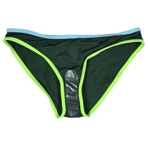 Aerie‎ Bikini Bottoms Women XS Green Neon Trim Swimwear Beach Pool thumbnail 3