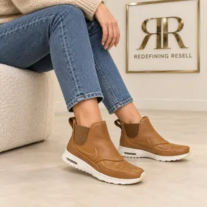 Nike Air Max Thea Mid Brown Leather Chelsea Boot Sneakers 859550-200 Womens 6 thumbnail 1