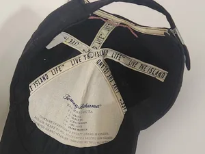 Tommy Bahama Black Embroidered Aloha Adjustable Hat One Size thumbnail 4