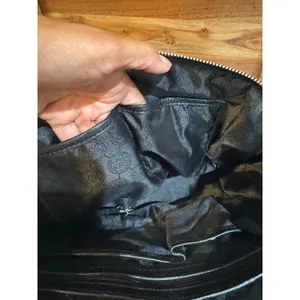 Michael Kors Gilmore satchel black nylon leather-trimmed shoulder bag casual thumbnail 10
