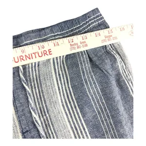 Old Navy Womens Blue White Striped Linen Blend Wide Leg Drawstring Pants Small thumbnail 4