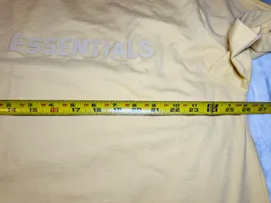 Fear Of God Essentials Shirt Mens XXL Yellow Short Sleeve Spell Out thumbnail 3
