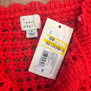NEW A New Day Women's Crochet Button-Front Cardigan A New Day Red Size Small thumbnail 5