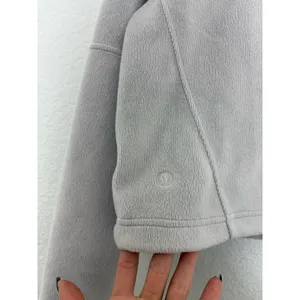 Lululemon Plush Velour Oversized Half Zip in Gray Size Small Workout Soft thumbnail 11