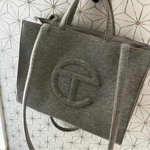 UGG x Telfar Medium Fleece Shopper Bag Gray thumbnail 5