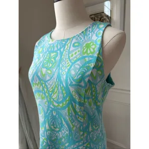 Lilly Pulitzer Kent Drop Waist Seaspray Knit Dress Size M thumbnail 6