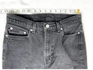 Ralph Lauren Polo Jean Co. 8 x 31 Black Denim Classic Stretch Jeans Size Black thumbnail 6