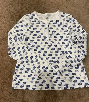 Roller Rabbit Moby whale pajamas Size XS thumbnail 4