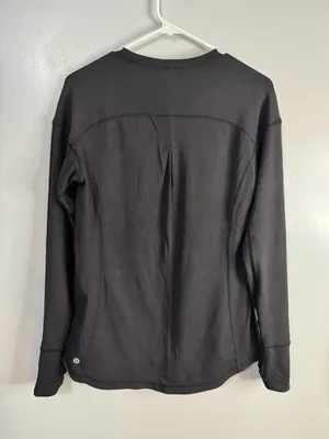 Lululemon Athletica Black Long Sleeve Crewneck Sweatshirt Size 4 thumbnail 2