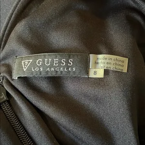 Guess Los Angeles Black Body-con Cut Out Sleeveless Rhinestones Zip Up 072726 thumbnail 3