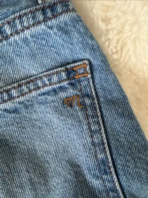 Madewell Light Blue High-Rise Denim Shorts thumbnail 4