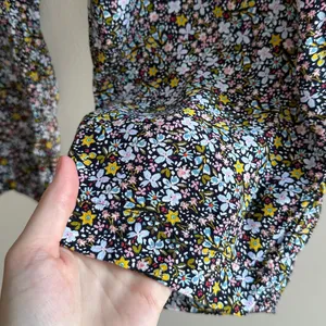 LOFT Paperbag Waist Cropped Flowy Floral Print Pants, Black/Multi, Size Large thumbnail 5
