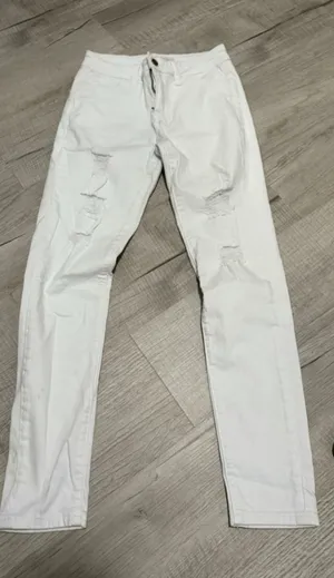 Urban Outfitters White Straight Leg Jeans thumbnail 1
