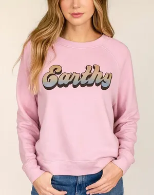 Wildfox Womens Earthy Pink Graphic Sweatshirt Sommer Sweater Small Y2K Retro New thumbnail 1