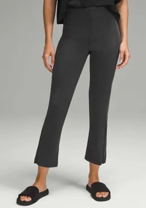 Lululemon Ribbed Softstream Zip-Leg High Rise Crop Pants thumbnail 1