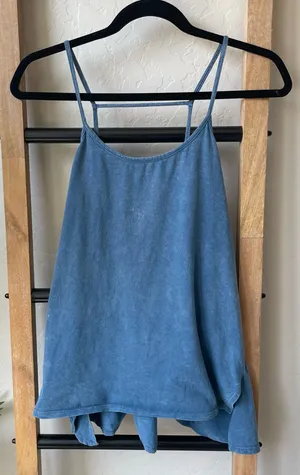 Millibon Dusty Blue Spaghetti Strap Camisole thumbnail 1