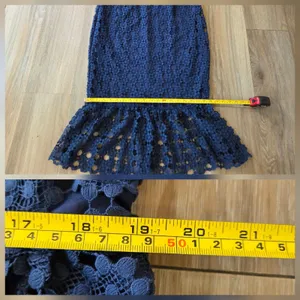 Petal and Pup Womens Lauren Dress - Navy Lace Cutout Midi Sz 14 thumbnail 14