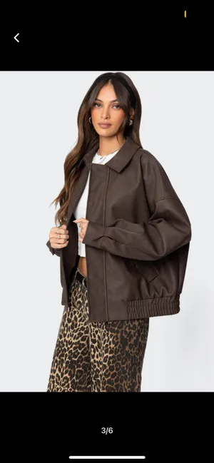 edikted mori oversized faux leather jacket  thumbnail 3