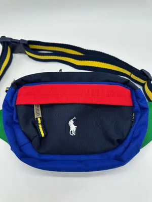 Polo Ralph Lauren Kids Colorblock Waist Bag Fanny Pack Crossbody Blue Red Green thumbnail 2