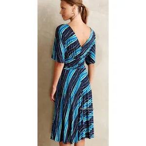 Anthropologie‎ Wintertide Drapey Women's Dress Summer A-Line Medium Plenty thumbnail 2