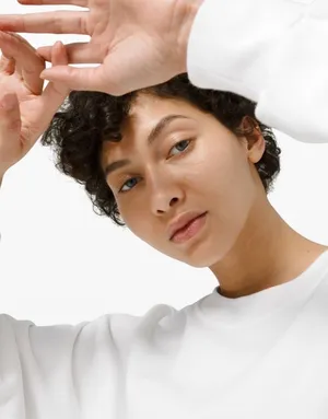 Lululemon Perfectly Oversized Crew White 6 thumbnail 7